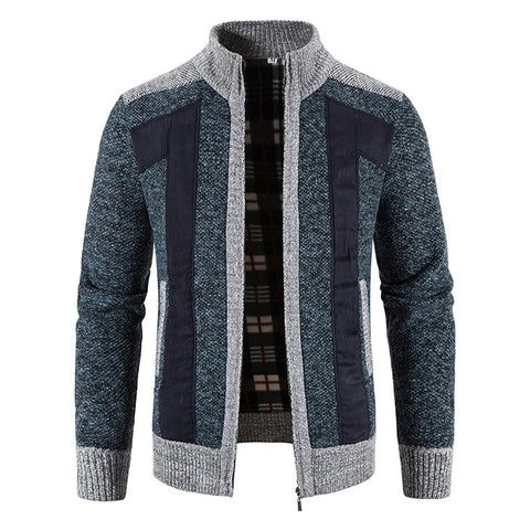 Vest heren | Gebreid model met ritssluiting en opstaande kraag