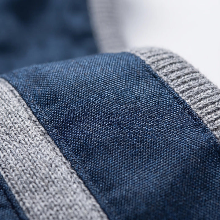 Vest heren | Gebreid model met ritssluiting en opstaande kraag