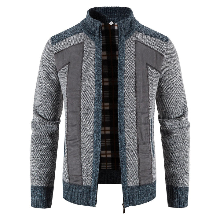 Vest heren | Gebreid model met ritssluiting en opstaande kraag