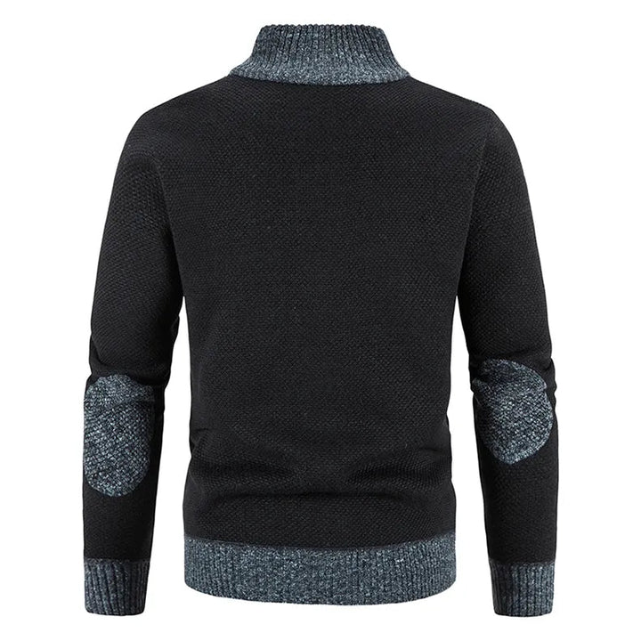 Vest heren | Gebreid model met ritssluiting en opstaande kraag