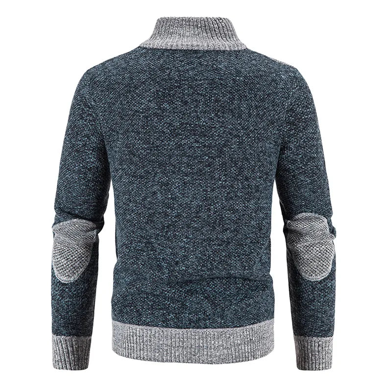 Vest heren | Gebreid model met ritssluiting en opstaande kraag