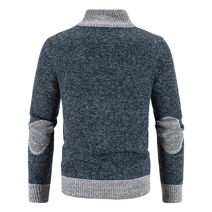 Vest heren | Gebreid model met ritssluiting en opstaande kraag