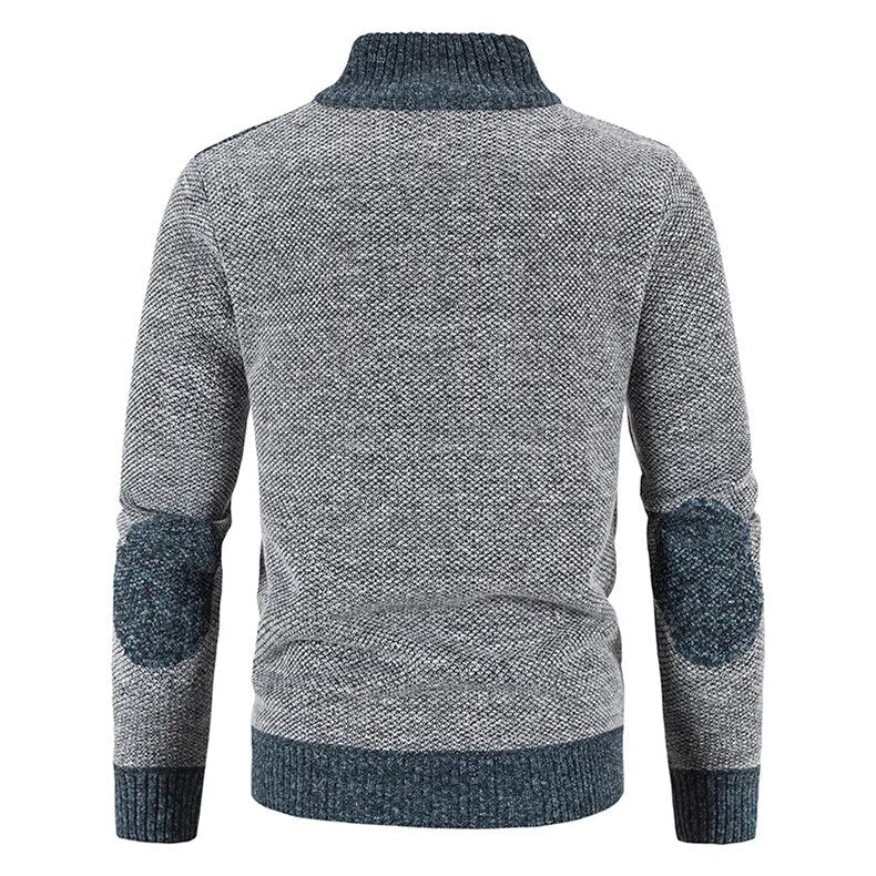 Vest heren | Gebreid model met ritssluiting en opstaande kraag