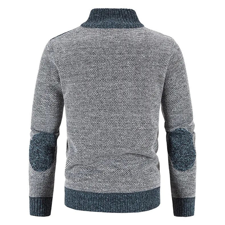 Vest heren | Gebreid model met ritssluiting en opstaande kraag