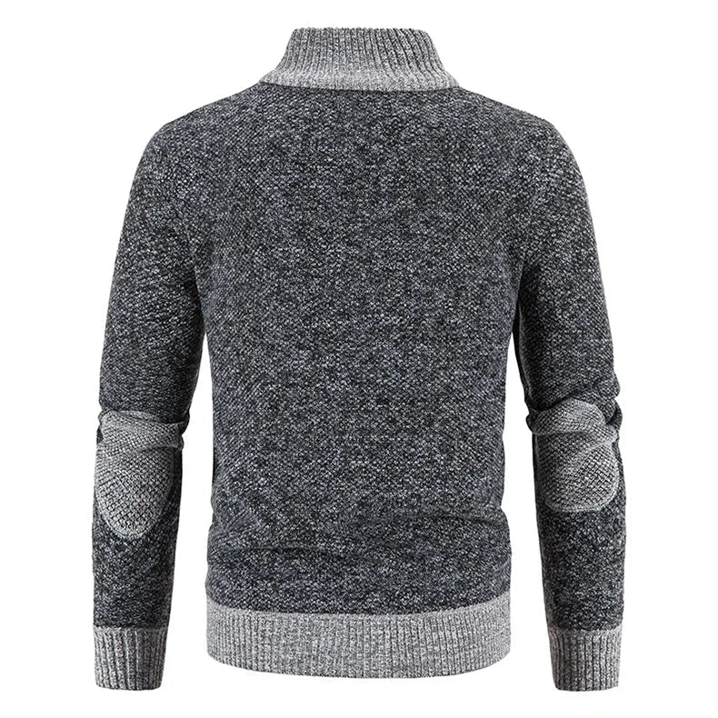 Vest heren | Gebreid model met ritssluiting en opstaande kraag