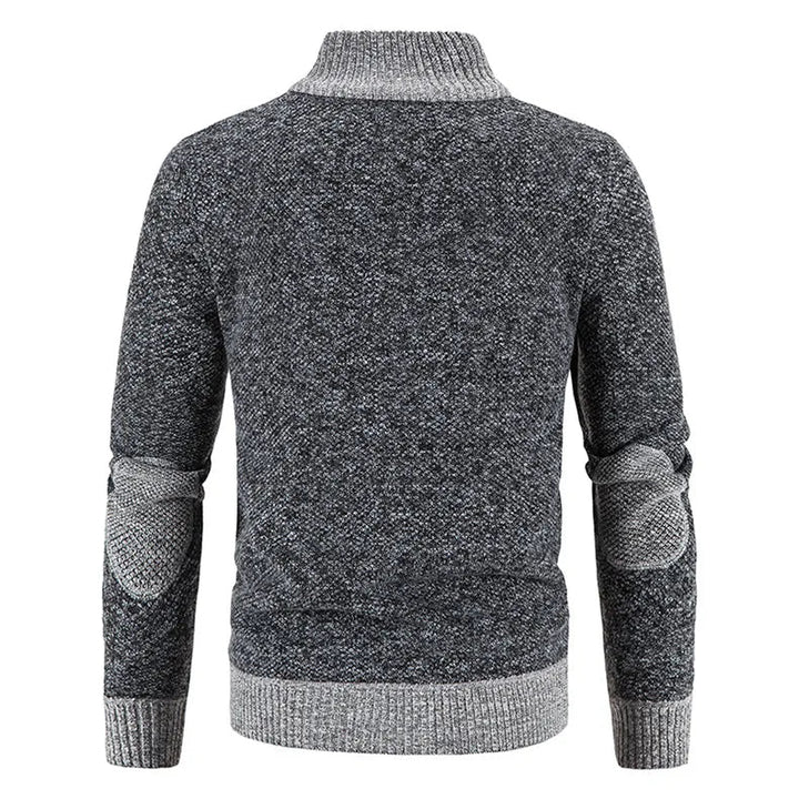 Vest heren | Gebreid model met ritssluiting en opstaande kraag