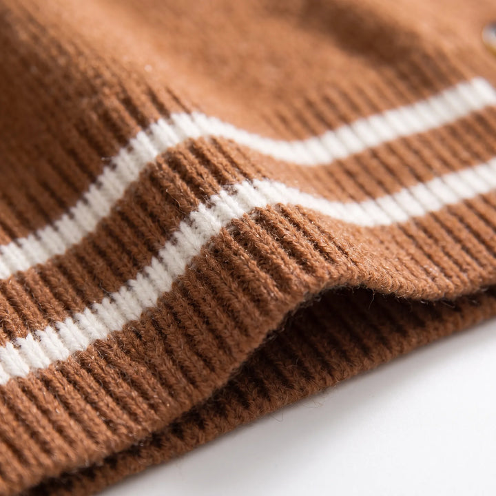 Vest heren | Gebreid vest met v-hals en knoopsluiting