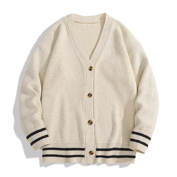 Vest heren | Gebreid vest met v-hals en knoopsluiting