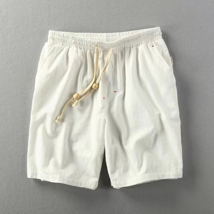 Korte broek heren | Katoen look met elastische taille