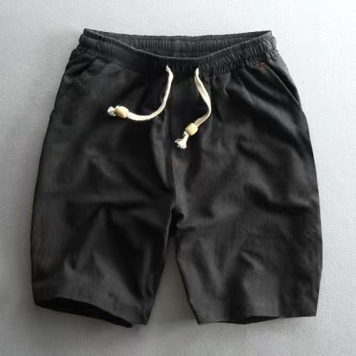 Korte broek heren | Katoen look met elastische taille
