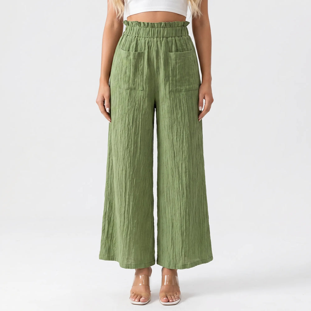 Wide leg broek dames | Luchtige zomerbroek met zakken