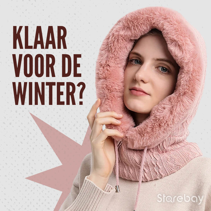 WinterCozy | Warme gebreide capuchon sjaal