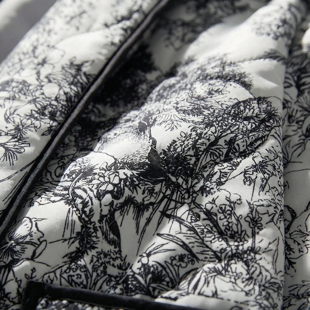 Zomerjas dames | Licht jasje met grafische print en bies