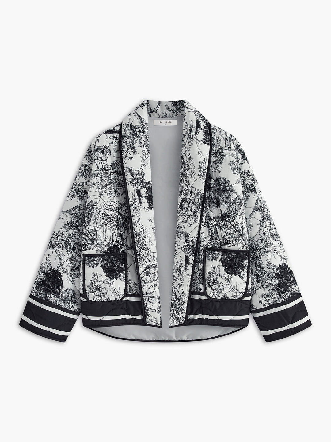 Zomerjas dames | Licht jasje met grafische print en bies