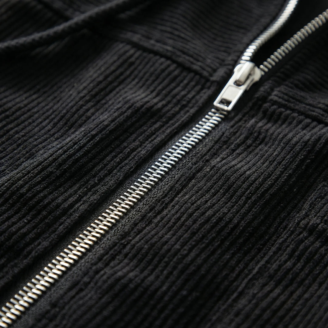 Zomerjas dames | Licht rib jasje met capuchon en rits