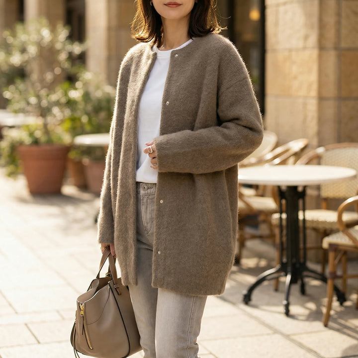 Zomerjas dames | Luchtig oversized jasje met drukknopen