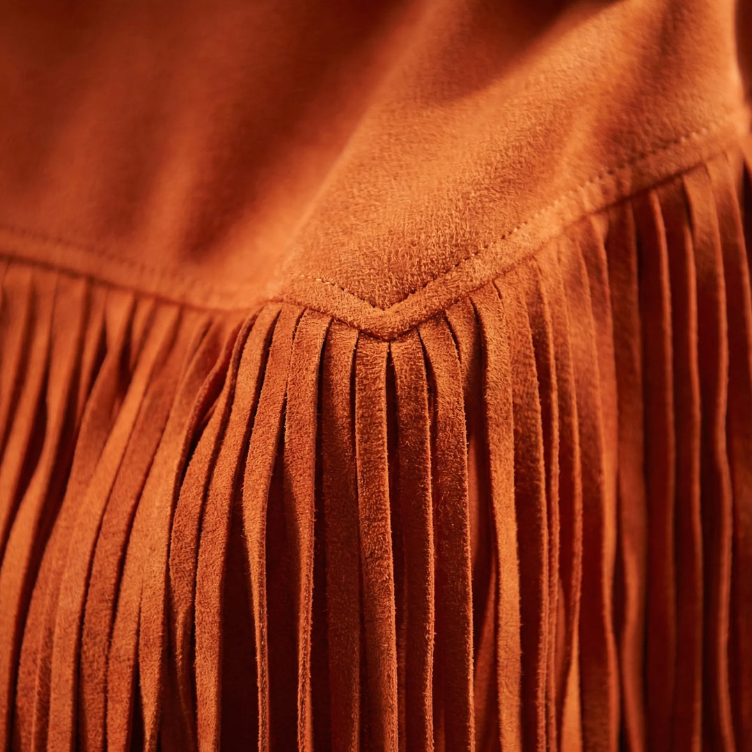 Zomerjas dames | Suède jasje met franjes