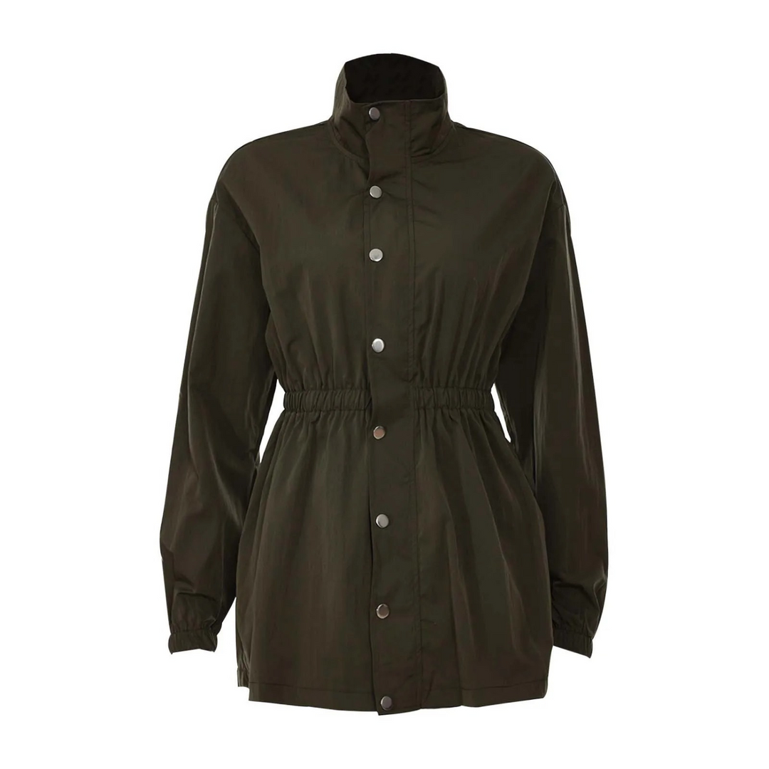 Zomerjas dames | Vintage jasje met hoge taille en drukknopen