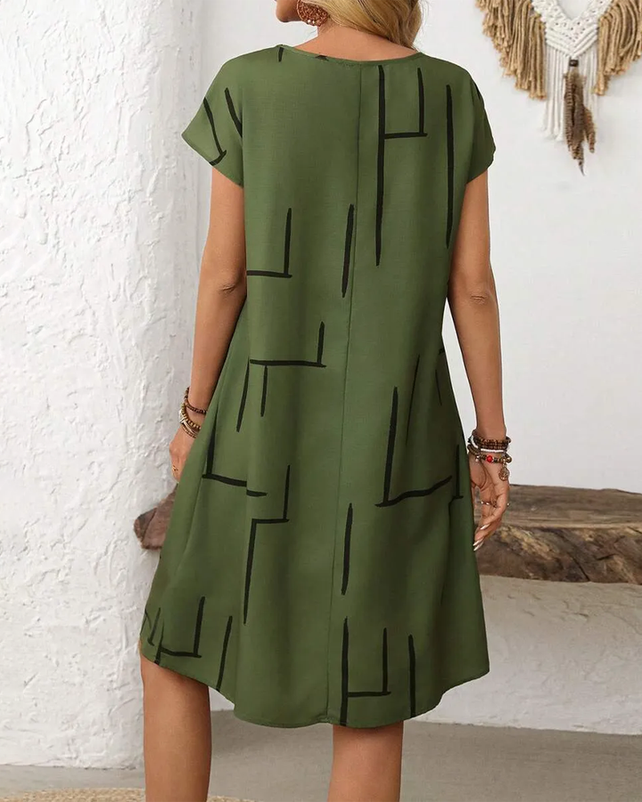 Zomerjurk dames | Losvallende jurk met grafische print