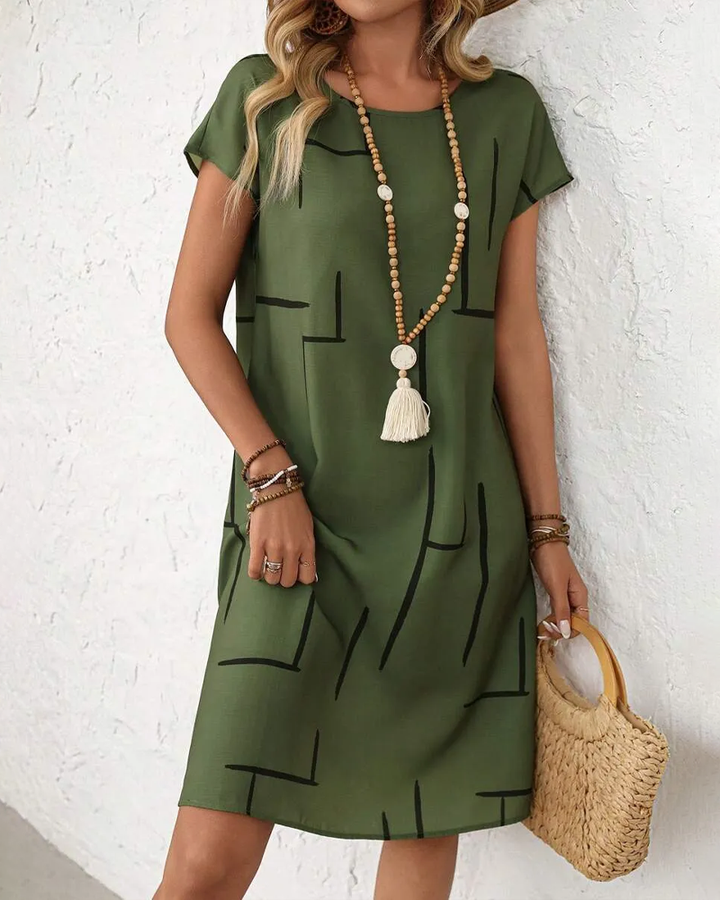 Zomerjurk dames | Losvallende jurk met grafische print