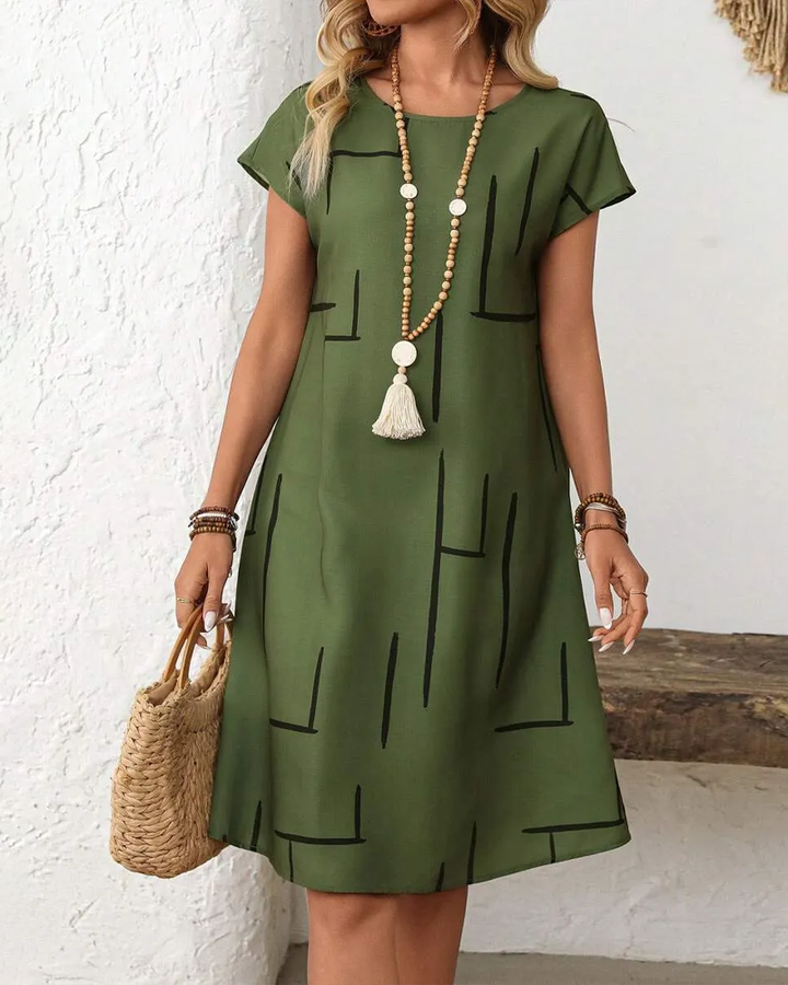 Zomerjurk dames | Losvallende jurk met grafische print
