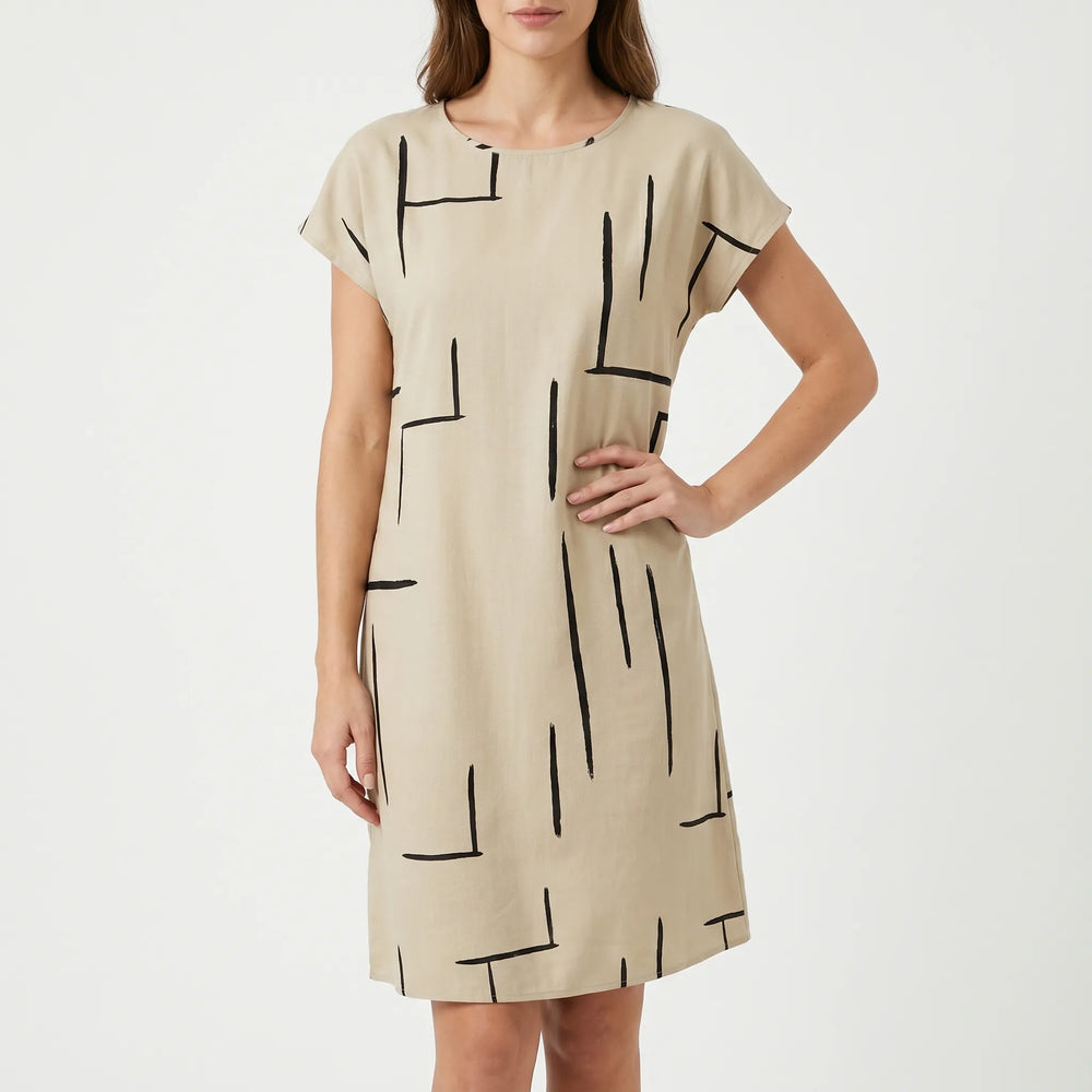 Zomerjurk dames | Losvallende jurk met grafische print