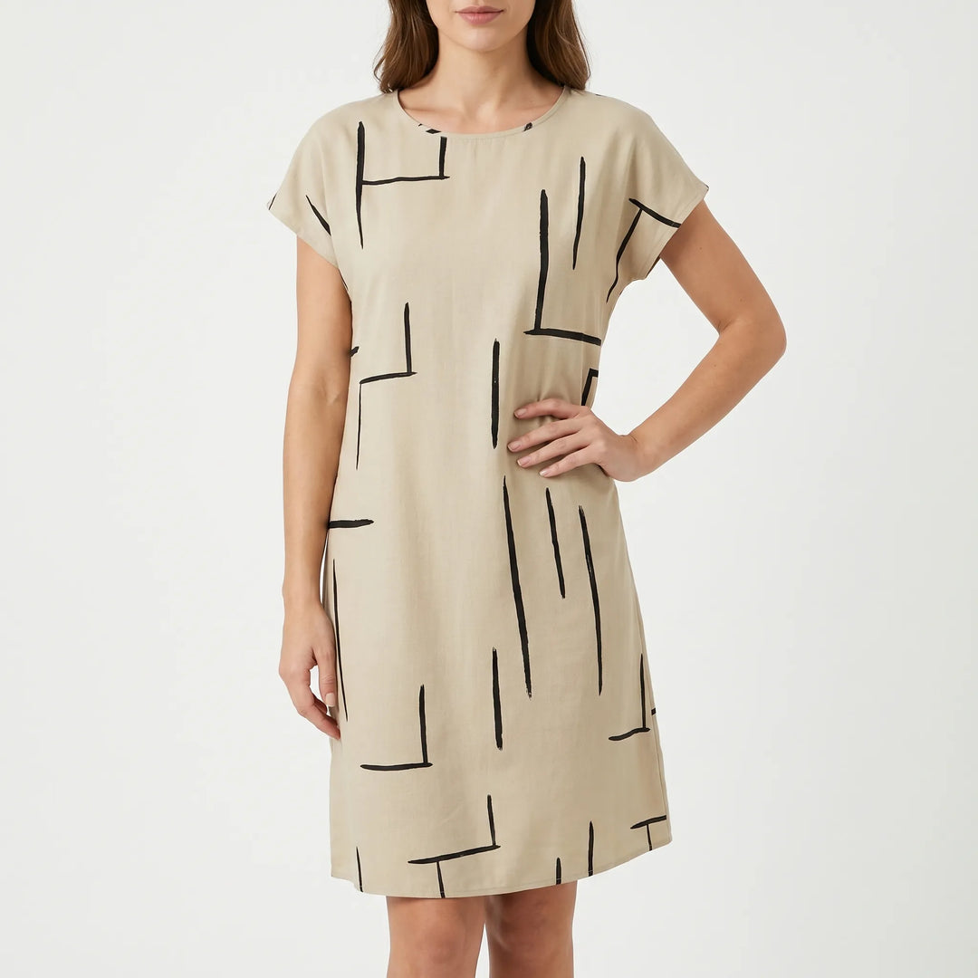 Zomerjurk dames | Losvallende jurk met grafische print