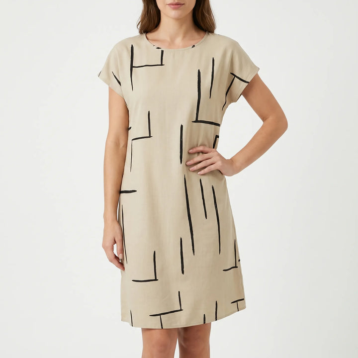 Zomerjurk dames | Losvallende jurk met grafische print