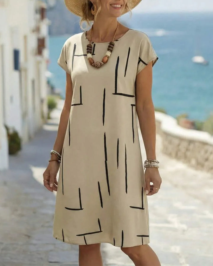 Zomerjurk dames | Losvallende jurk met grafische print