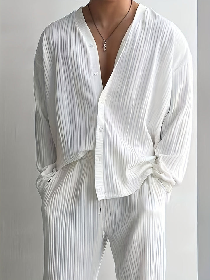 Zomerset heren | Luchtige set met streep design
