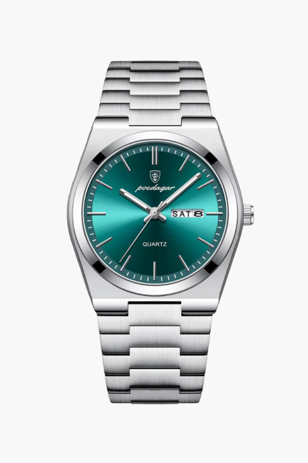 AquaMarine | Stalen herenhorloge met roestvrijstalen band en quartz-uurwerk