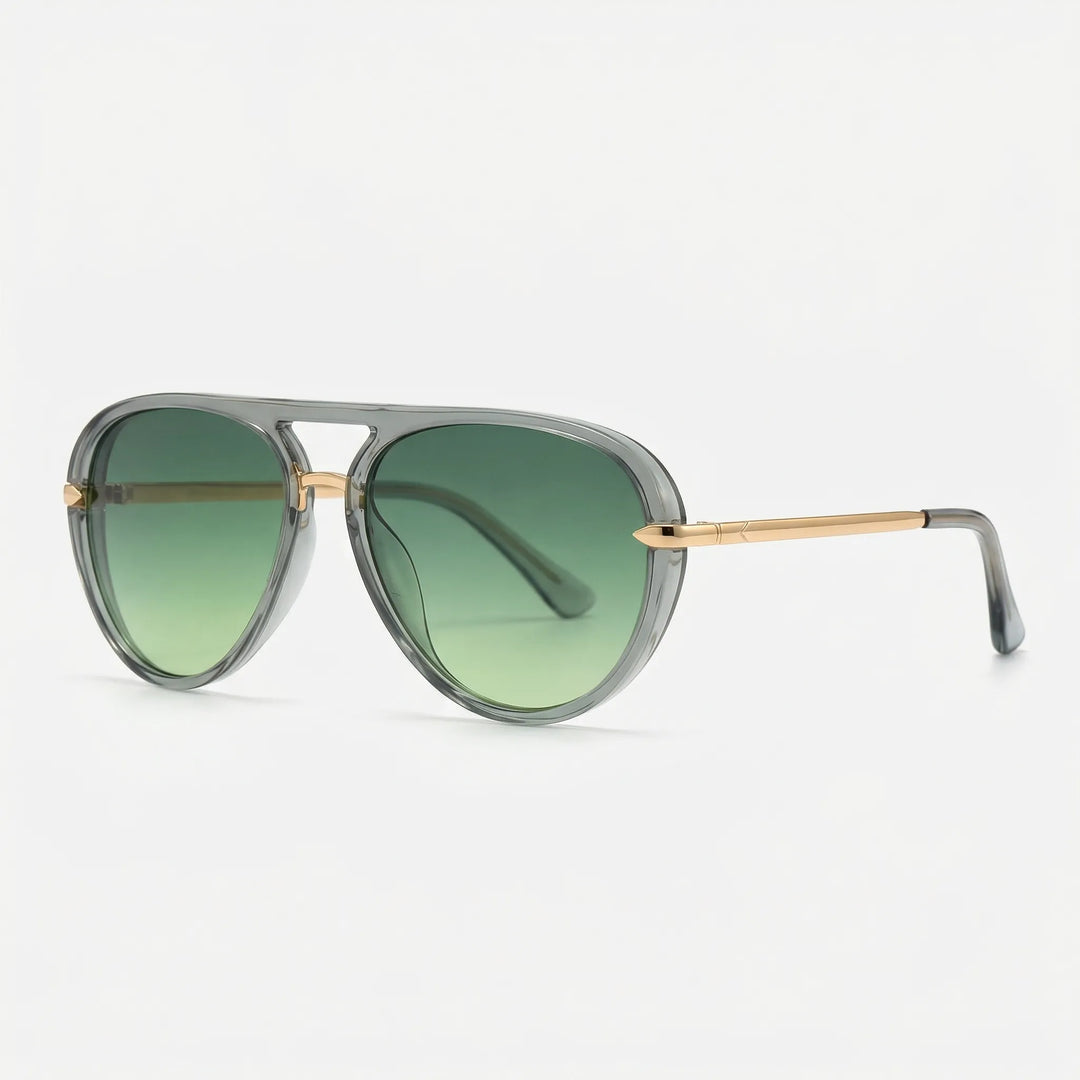 Zonnebril | Aviator model met groene glazen en uv400