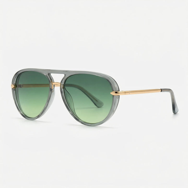 Zonnebril | Aviator model met groene glazen en uv400