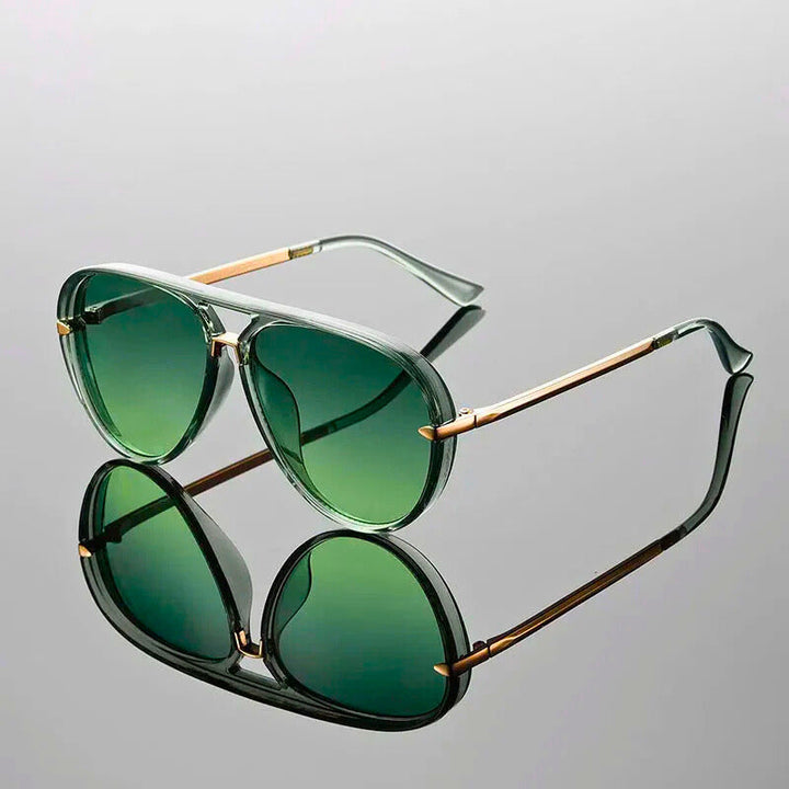 Zonnebril | Aviator model met groene glazen en uv400