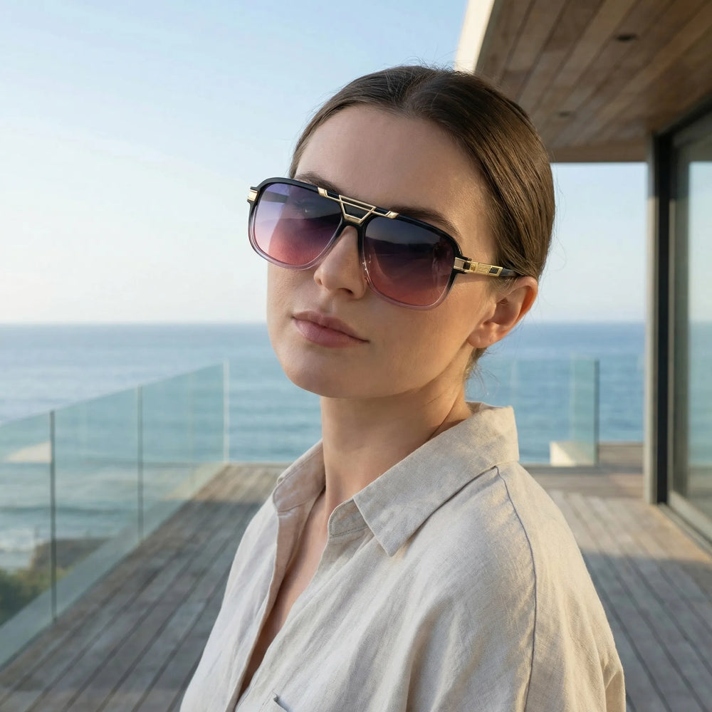Zonnebril | Aviator zonnebril met gradient glazen Ravique