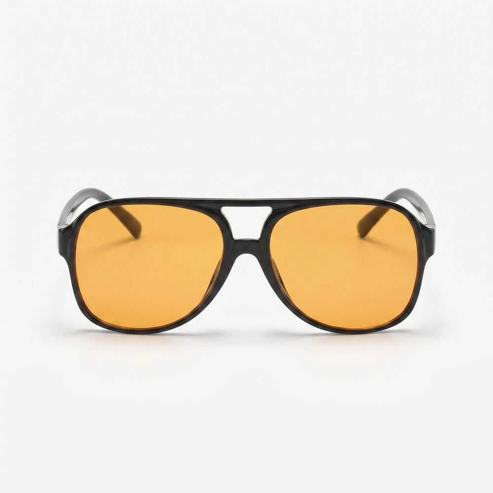 Zonnebril dames | Aviator stijl met oranje glazen