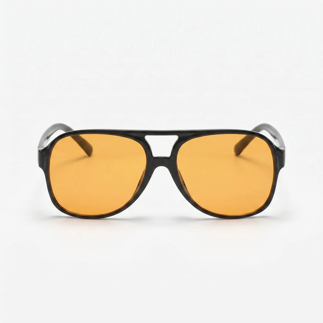Zonnebril dames | Aviator stijl met oranje glazen