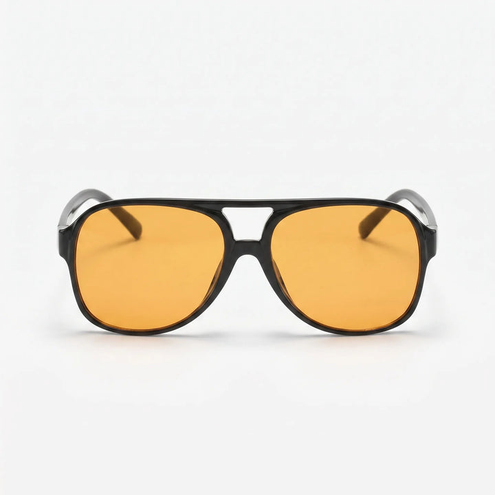 Zonnebril dames | Aviator stijl met oranje glazen