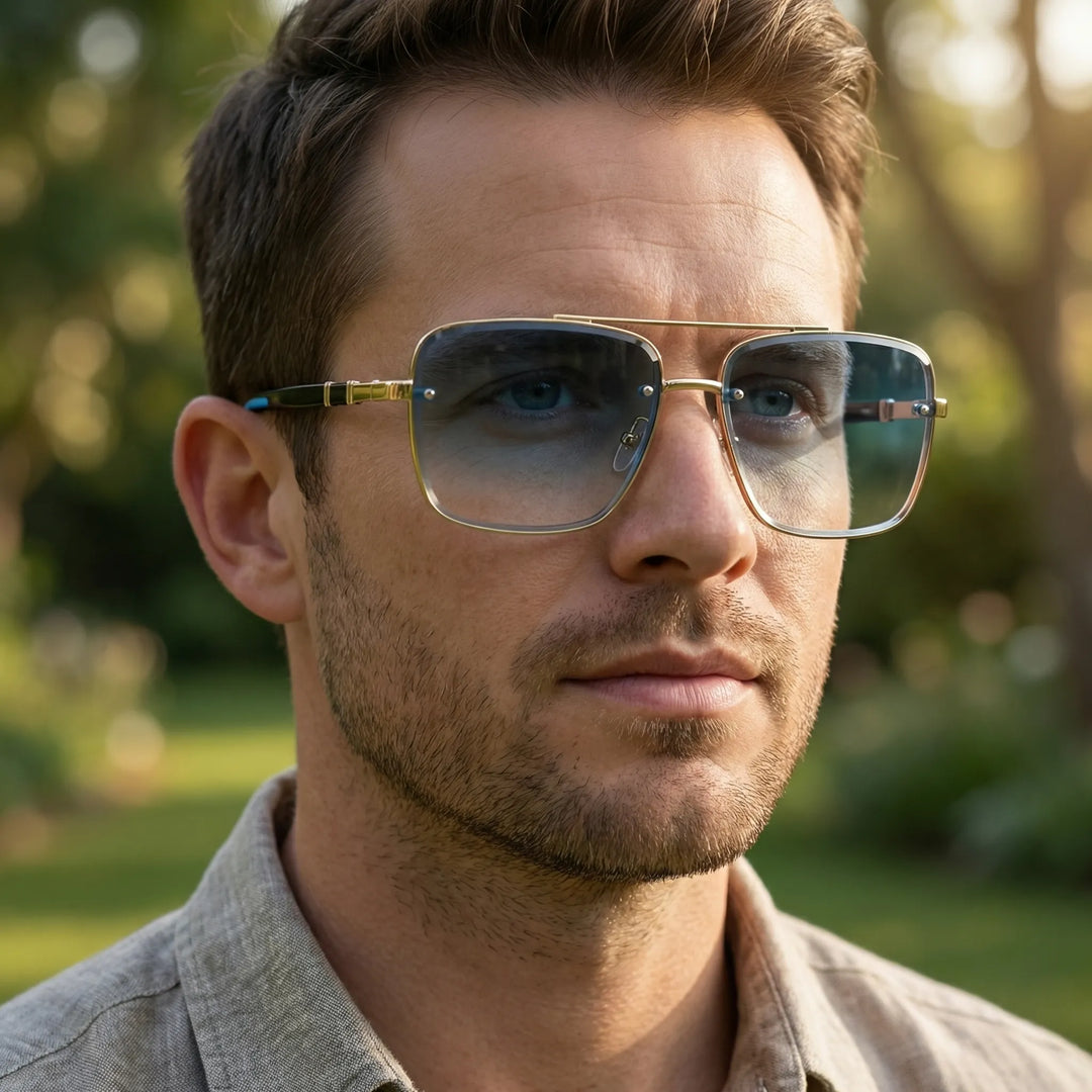 Zonnebril heren | Aviator zonnebril met metalen frame