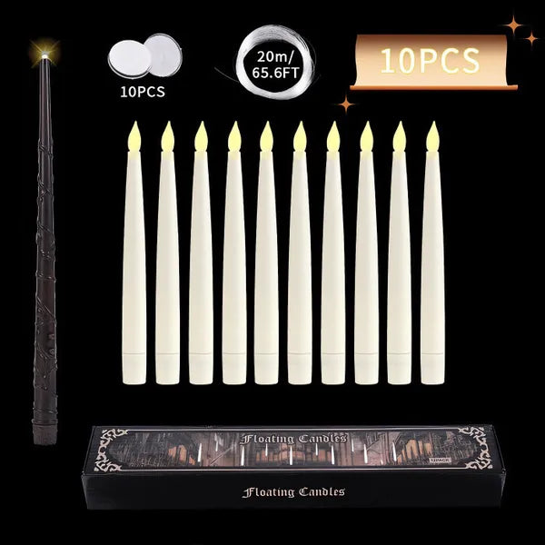 Magic Candles | LED zwevende kaarsen met toverstaf afstandsbediening