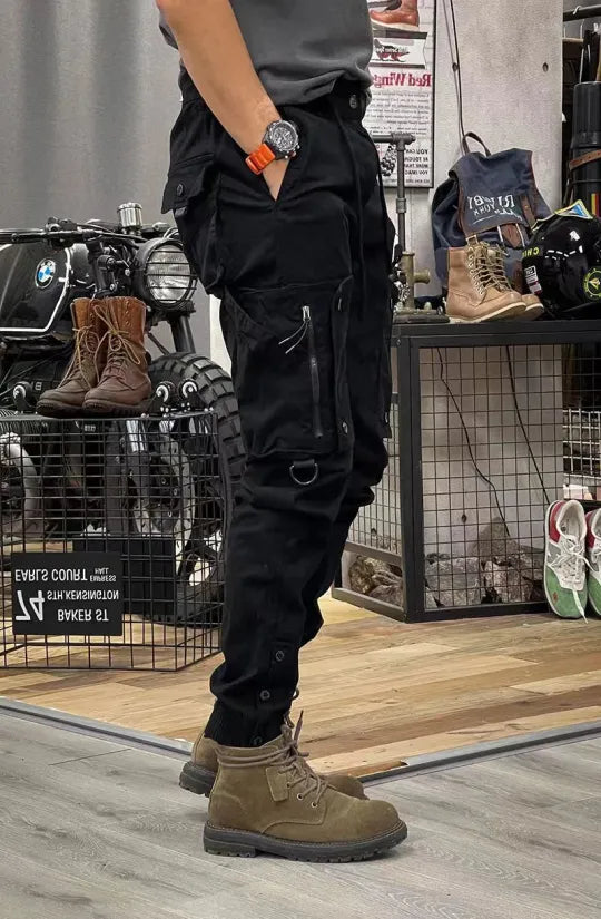 Heren tactical cargo broek met ritszakken