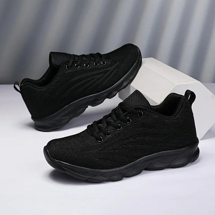 Dames sneakers zwart | Lichtgewicht ademende sportschoenen