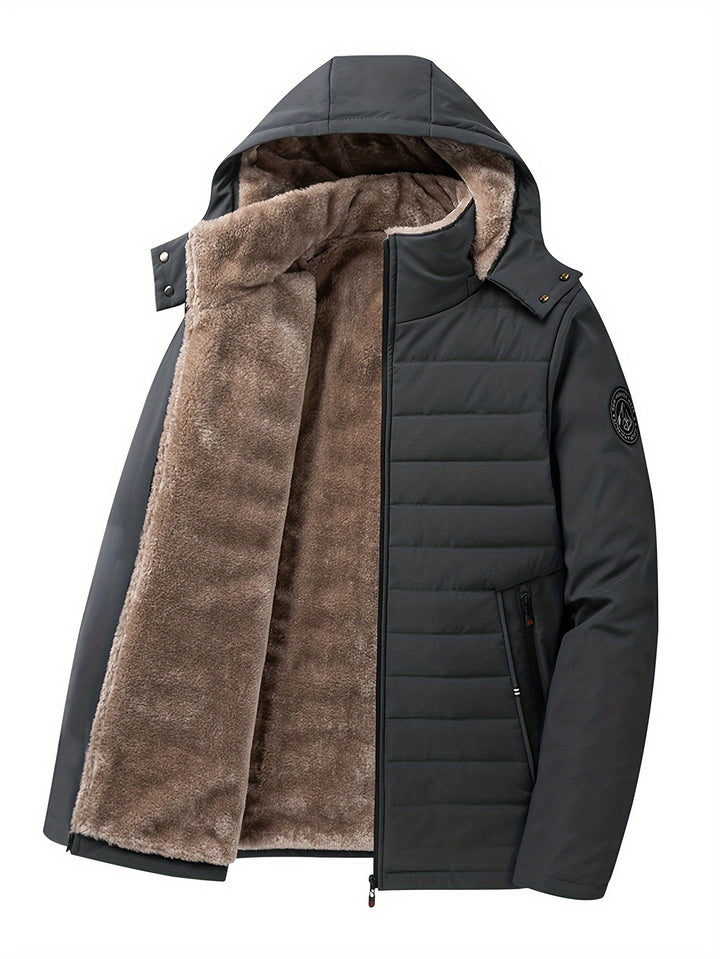Heren winterjas | Parka met fleece voering en capuchon