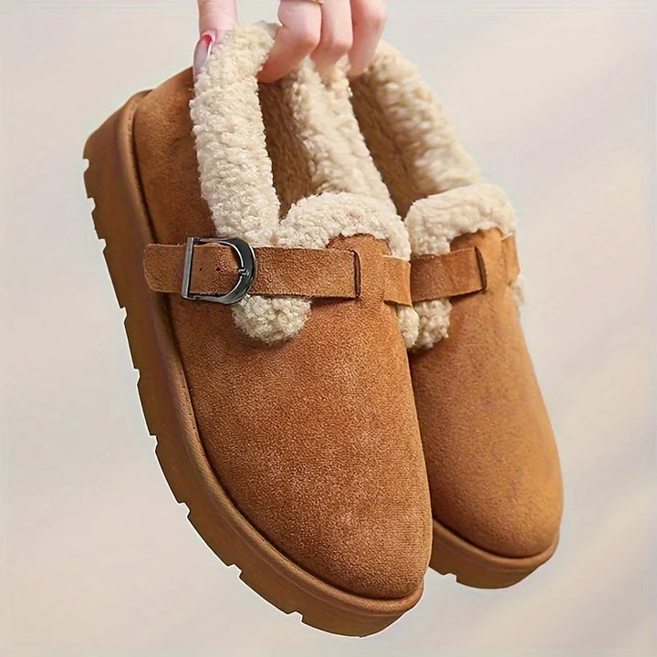 Dames boots | Instap lage boots met fleece voering
