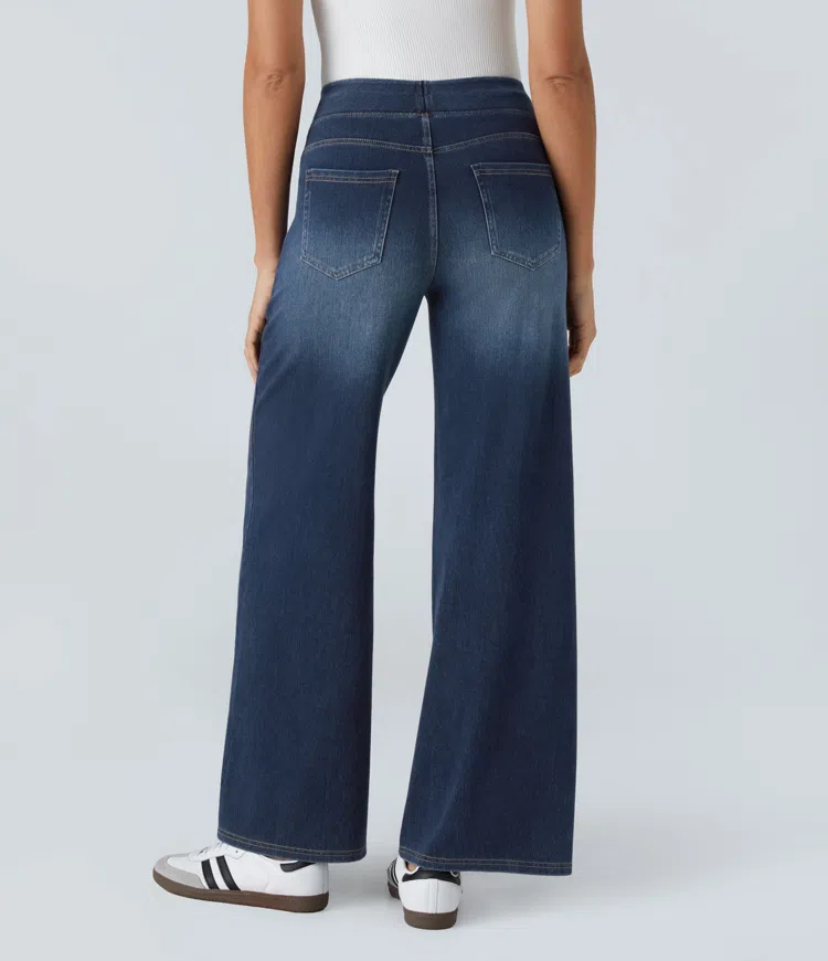 Wide Fit Jeans | Dames jeans met wijde pijpen