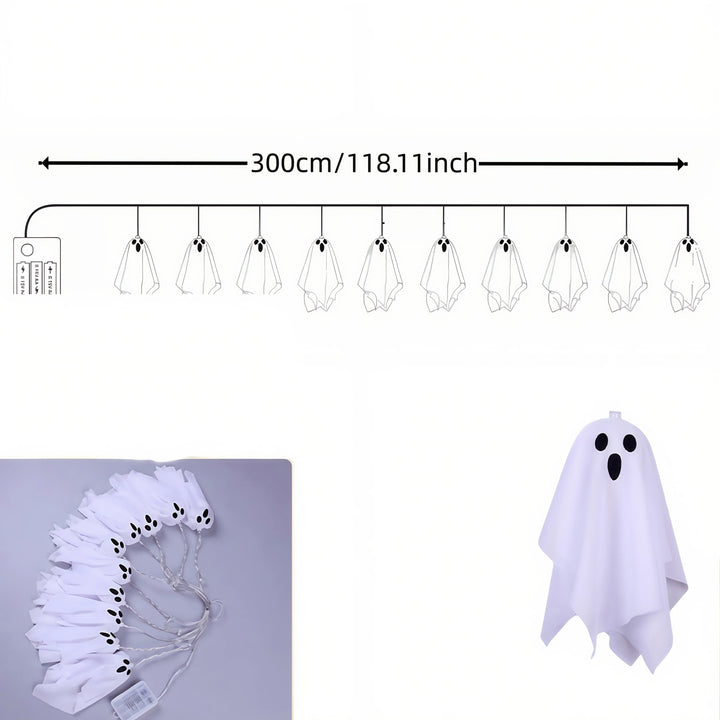 Halloween lichtslinger | Spook lampjes met warm wit licht