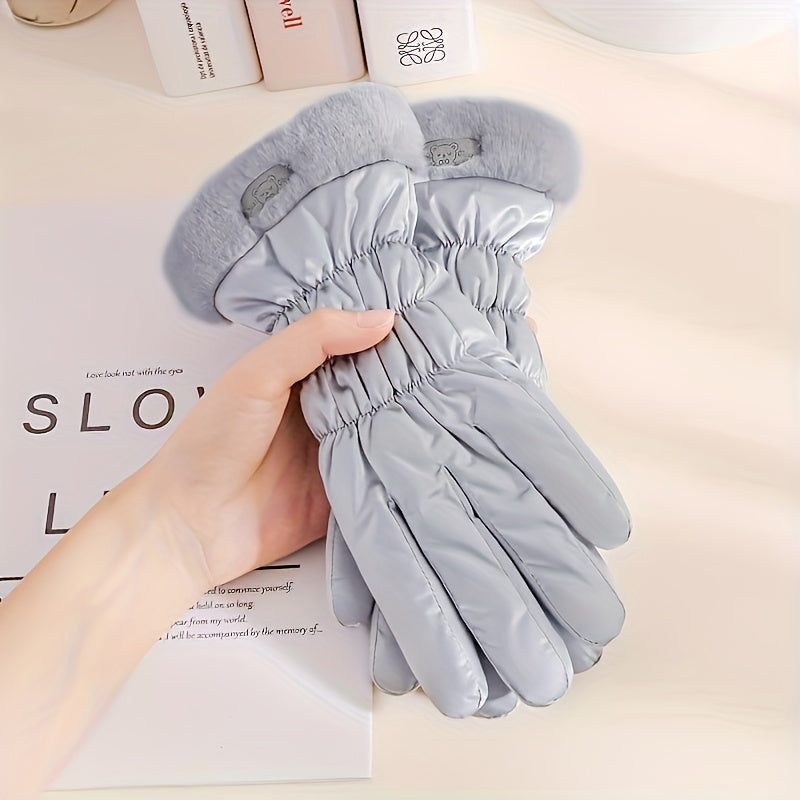Dames handschoenen | Fleece winter gloves met touchscreenfunctie