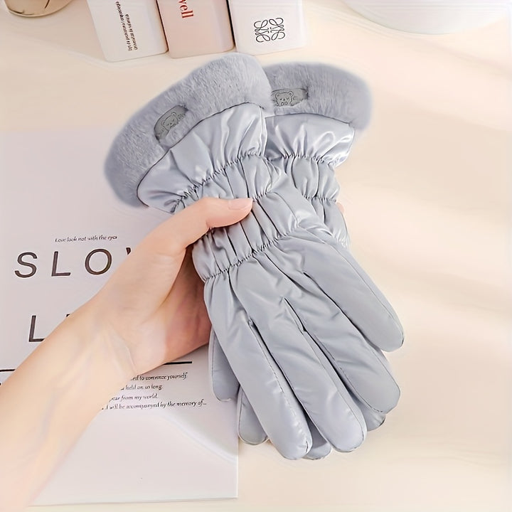 Dames handschoenen | Fleece winter gloves met touchscreenfunctie