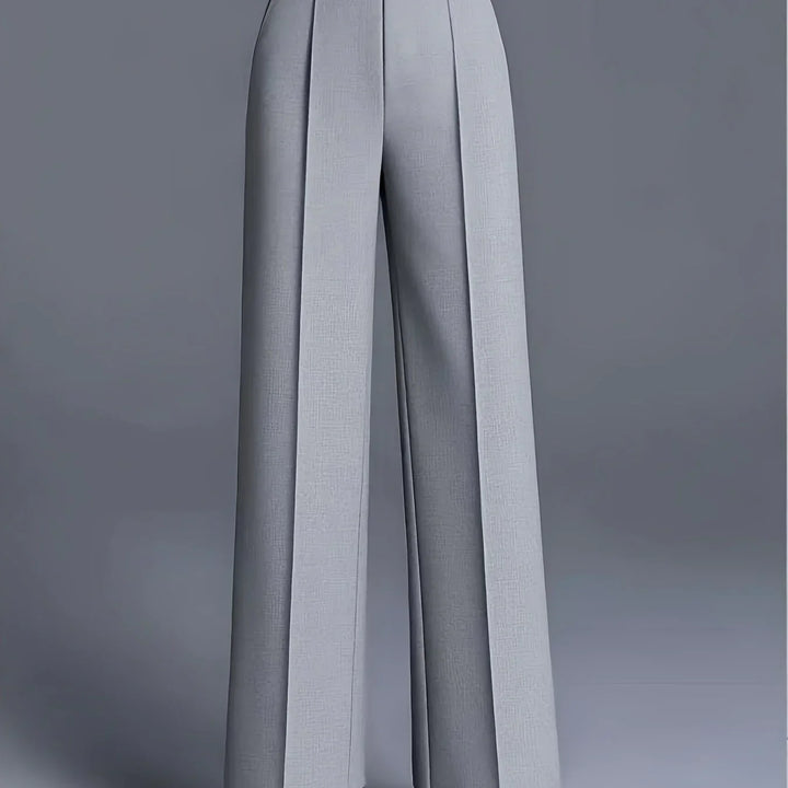 Dames pantalon | Hoge taille wide leg broek voor kantoor
