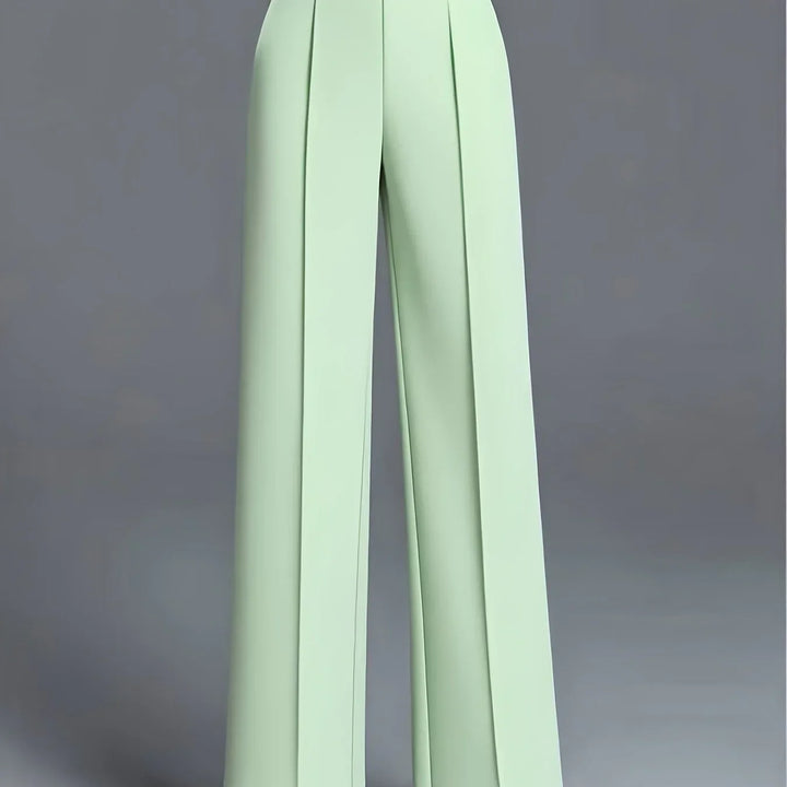 Dames pantalon | Hoge taille wide leg broek voor kantoor
